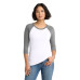 District Women's Perfect Tri 3/4-Sleeve Raglan. DM136L