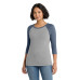 District Women's Perfect Tri 3/4-Sleeve Raglan. DM136L