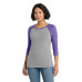 District Women's Perfect Tri 3/4-Sleeve Raglan. DM136L