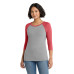 District Women's Perfect Tri 3/4-Sleeve Raglan. DM136L