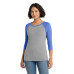 District Women's Perfect Tri 3/4-Sleeve Raglan. DM136L