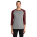 District  Perfect Tri 3/4-Sleeve Raglan. DM136