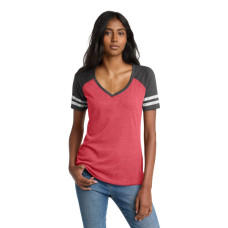 District  Women's Game V-Neck Tee. DM476