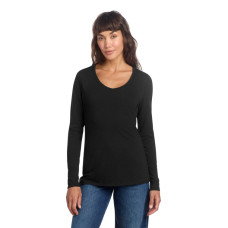District Women's Perfect Tri Long Sleeve V-Neck Tee DT135