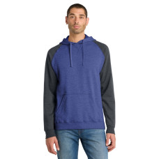 District Young Mens Lightweight Fleece Raglan Hoodie.  DT196
