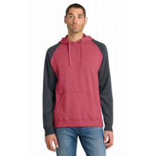 District Young Mens Lightweight Fleece Raglan Hoodie.  DT196