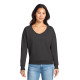 Port & Co Women's Beach Wash Garment-Dyed V-Neck Sweatshirt LPC098V