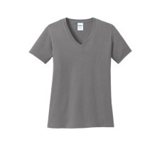 Port & Company Ladies Core Cotton V-Neck Tee. LPC54V