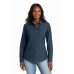 Port & Co Women's Long Sleeve Value Denim Shirt.  LSP10