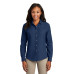 Port & Co Women's Long Sleeve Value Denim Shirt.  LSP10