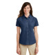 Port & Co Women's Short Sleeve Value Denim Shirt.  LSP11