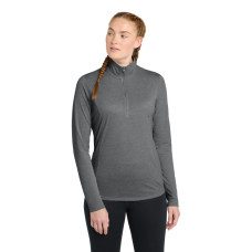Sport-Tek  Women's PosiCharge  Tri-Blend Wicking 1/4-Zip Pullover. LST407