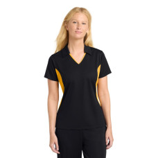 Sport-Tek Women's Side Blocked Micropique Sport-Wick Polo. LST655