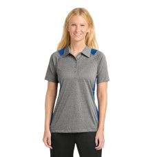 Sport-Tek Women's Heather Colorblock Contender Polo. LST665