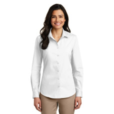 Port Authority Women's Long Sleeve Carefree Poplin Shirt. LW100