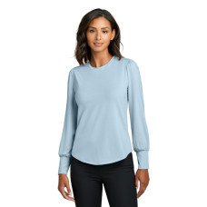 Mercer+Mettle Women's Stretch Jersey Long Sleeve Blouson Top MM1019