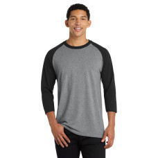 Port & Co Core Blend 3/4-Sleeve Raglan Tee. PC55RS