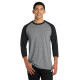 Port & Co Core Blend 3/4-Sleeve Raglan Tee. PC55RS