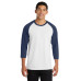 Port & Co Core Blend 3/4-Sleeve Raglan Tee. PC55RS