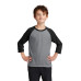 Port & Company Youth Core Blend 3/4-Sleeve Raglan Tee. PC55YRS