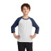 Port & Company Youth Core Blend 3/4-Sleeve Raglan Tee. PC55YRS