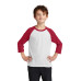 Port & Company Youth Core Blend 3/4-Sleeve Raglan Tee. PC55YRS