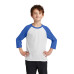 Port & Company Youth Core Blend 3/4-Sleeve Raglan Tee. PC55YRS