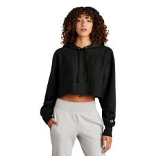 Champion   Women's Reverse Weave   Cropped Cut-Off Hooded Sweatshirt RW01W