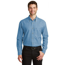 Port Authority Long Sleeve Denim Shirt. S600