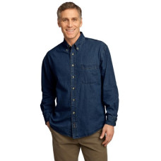 Port & Co Long Sleeve Value Denim Shirt. SP10