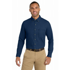 Port & Co Long Sleeve Value Denim Shirt. SP10