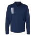Men's 3-Stripes Double-Knit Quarter-Zip Pullover