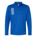 Men's 3-Stripes Double-Knit Quarter-Zip Pullover