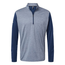 Men's Ultimate365 Heather Block Print Quarter-Zip Pullover