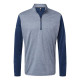 Men's Ultimate365 Heather Block Print Quarter-Zip Pullover
