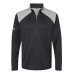 Men's Textured Mixed Media Quarter-Zip Pullover