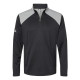 Men's Textured Mixed Media Quarter-Zip Pullover