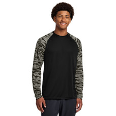 Sport-Tek Drift Camo Colorblock Long Sleeve Tee ST376LS