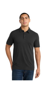 Sport-Tek  PosiCharge  Tri-Blend Wicking Polo. ST405