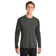 Sport-Tek  Long Sleeve Digi Camo Tee. ST460LS