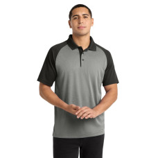 Sport-Tek  PosiCharge  RacerMesh  Raglan Heather Block Polo. ST641