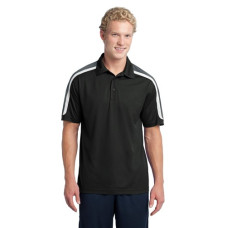 Sport-Tek Tricolor Shoulder Micropique Sport-Wick Polo. ST658