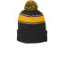 Sport-Tek Stripe Pom Pom Beanie.  STC28