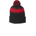 Sport-Tek Stripe Pom Pom Beanie.  STC28