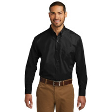 Port Authority Tall Long Sleeve Carefree Poplin Shirt. TW100