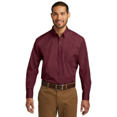 Port Authority Long Sleeve Carefree Poplin Shirt. W100
