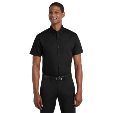 Port Authority Short Sleeve Carefree Poplin Shirt. W101