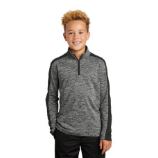 Sport-Tek ® Youth PosiCharge ® Electric Heather Colorblock 1/4-Zip Pullover. YST397