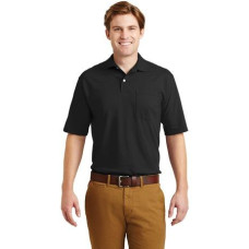 Jerzees -SpotShield 5.4-Ounce Jersey Knit Sport Shirt with Pocket. 436MP