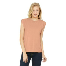 BELLA+CANVAS Women's Flowy Muscle Tee with Rolled Cuffs BC8804